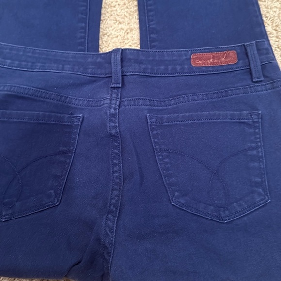 CALVIN KLEIN Slim Fit Skinny Jeans Stretch Splendor Royal Blue Size 10 - Picture 12 of 15